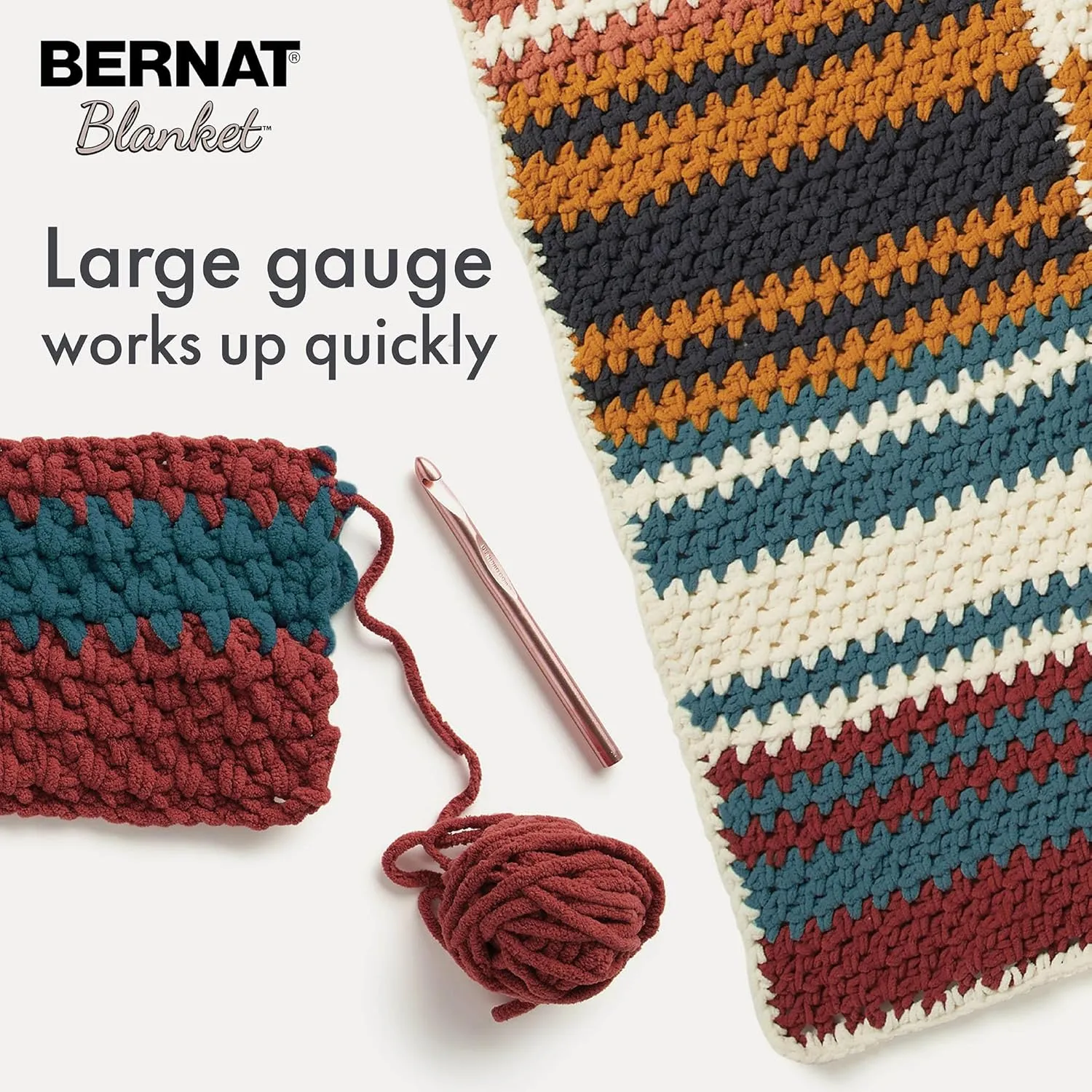 Bernat Blanket - 2 Pack of 220 Yards/10.5 oz Lotus 100% Polyester Yarn