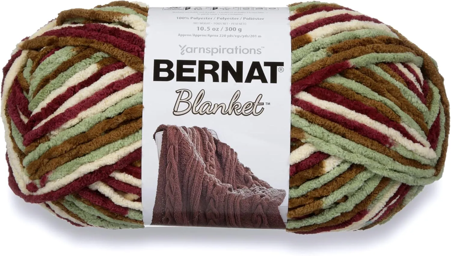 Bernat Blanket Plum Fields Yarn - 2 Pack of 300g/10.5oz - Polyester - 6 Super Bulky - 220 Yards - Knitting/Crochet