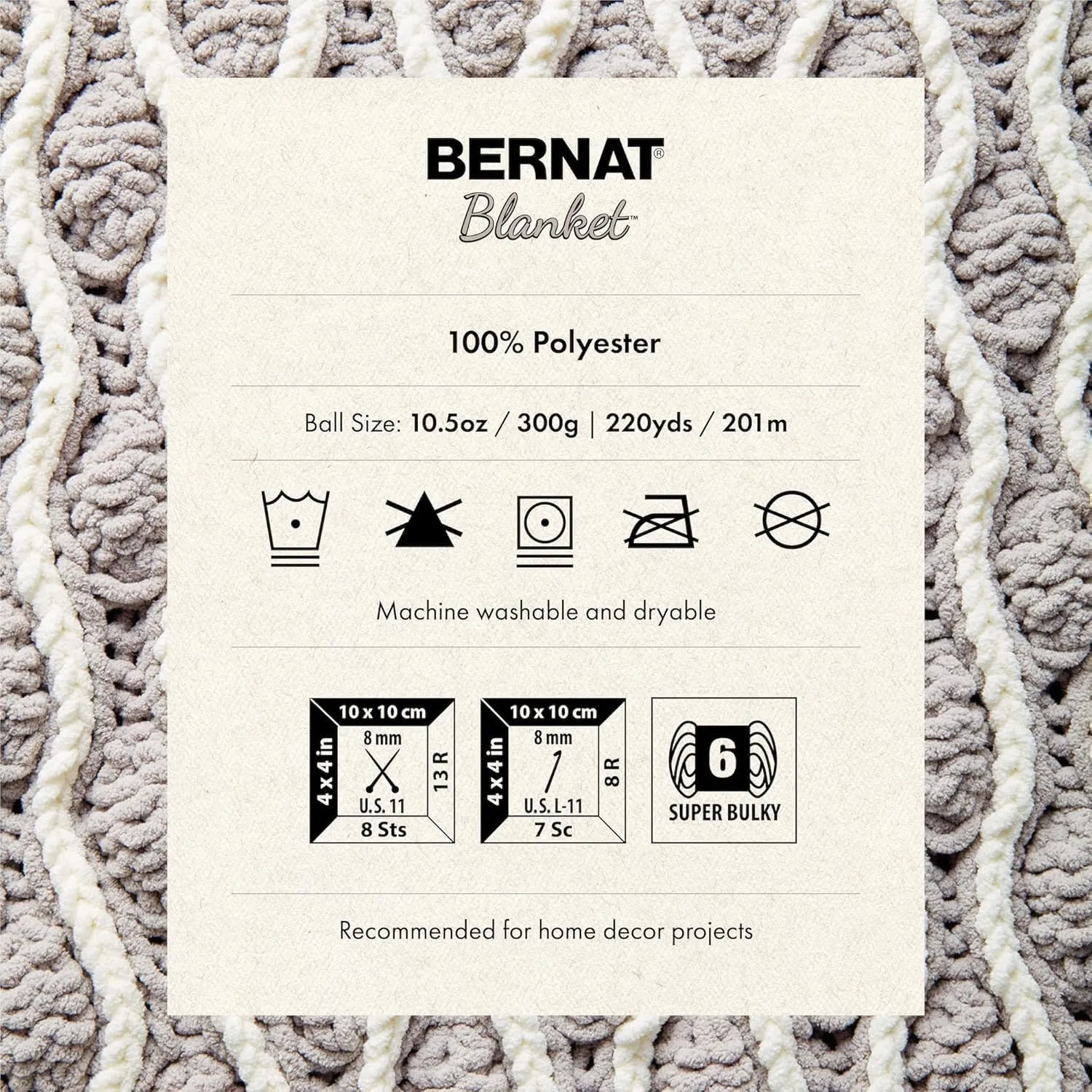 Bernat Blanket Plum Fields Yarn - 2 Pack of 300g/10.5oz - Polyester - 6 Super Bulky - 220 Yards - Knitting/Crochet