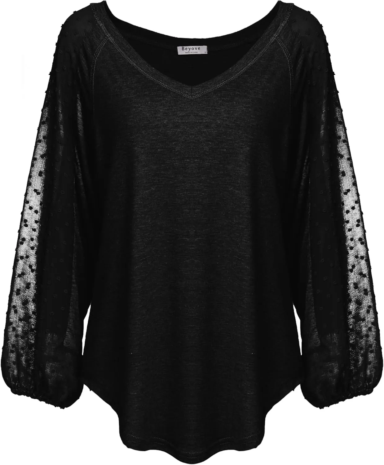 Beyove Boho Tops for Women Long Sleeve Fall Bohemian Casual Loose Fit Shirt Hippie Western Dressy Blouses