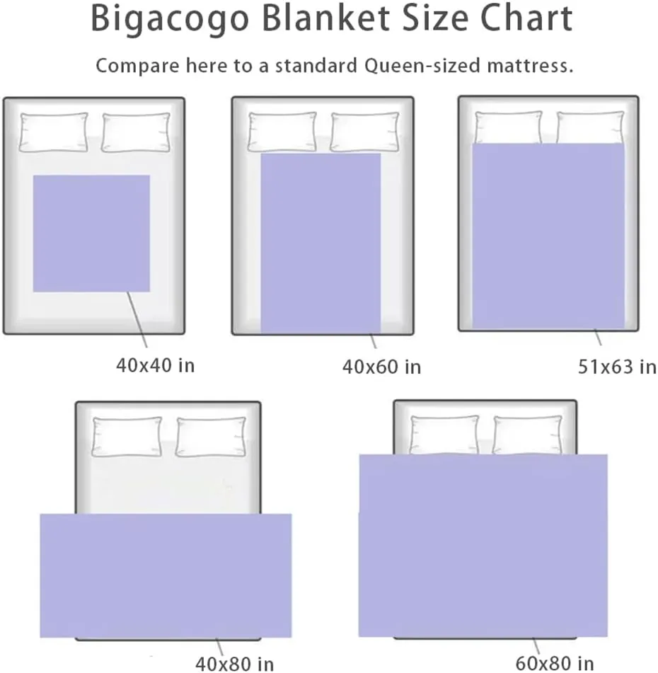 Bigacogo Chunky Knit Throw Blanket for Couch, 40x60 inches, 100% Hand Knitted with Thick Jumbo Chenille Yarn, Cozy Soft Large Rope Knot Cable Crochet Blankets for Sofa Bed Living Room, Bright Blue