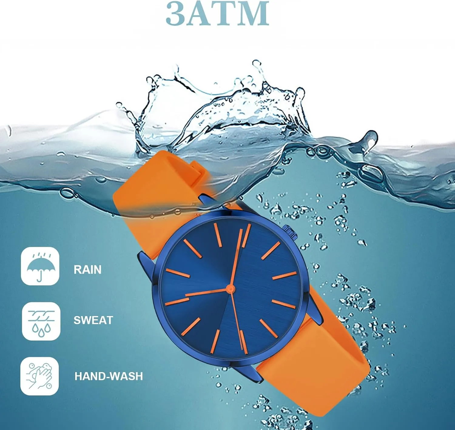Bisley 37MM Women Watch Patchwork Watch Easy to Read Waterproof Watch