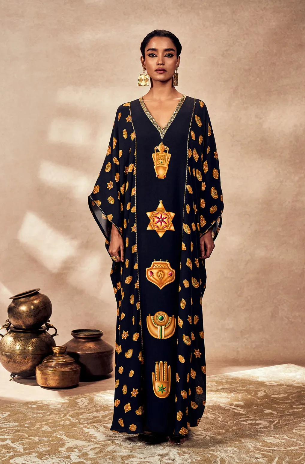 Black Trinkets Kaftan