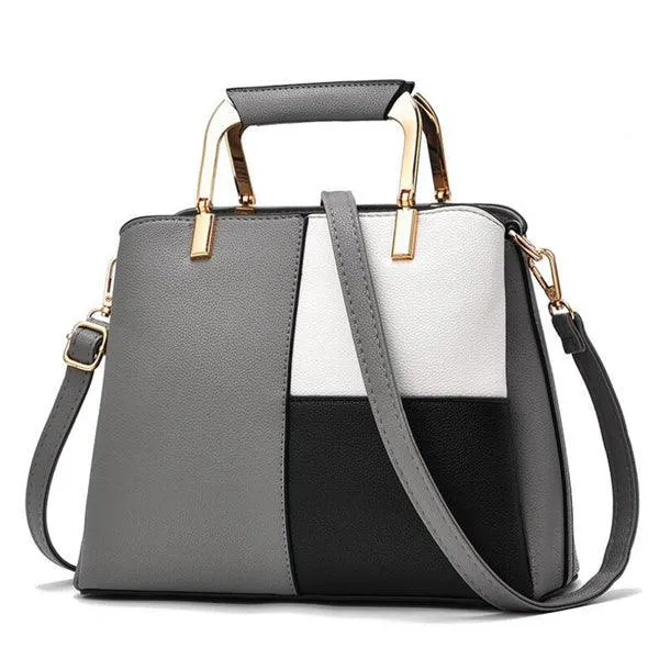Black/White/Dark Gray Colors Block Patchwork Grab Bag