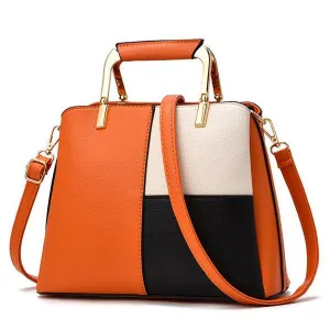 Black/White/Orange Colors Block Patchwork Grab Bag