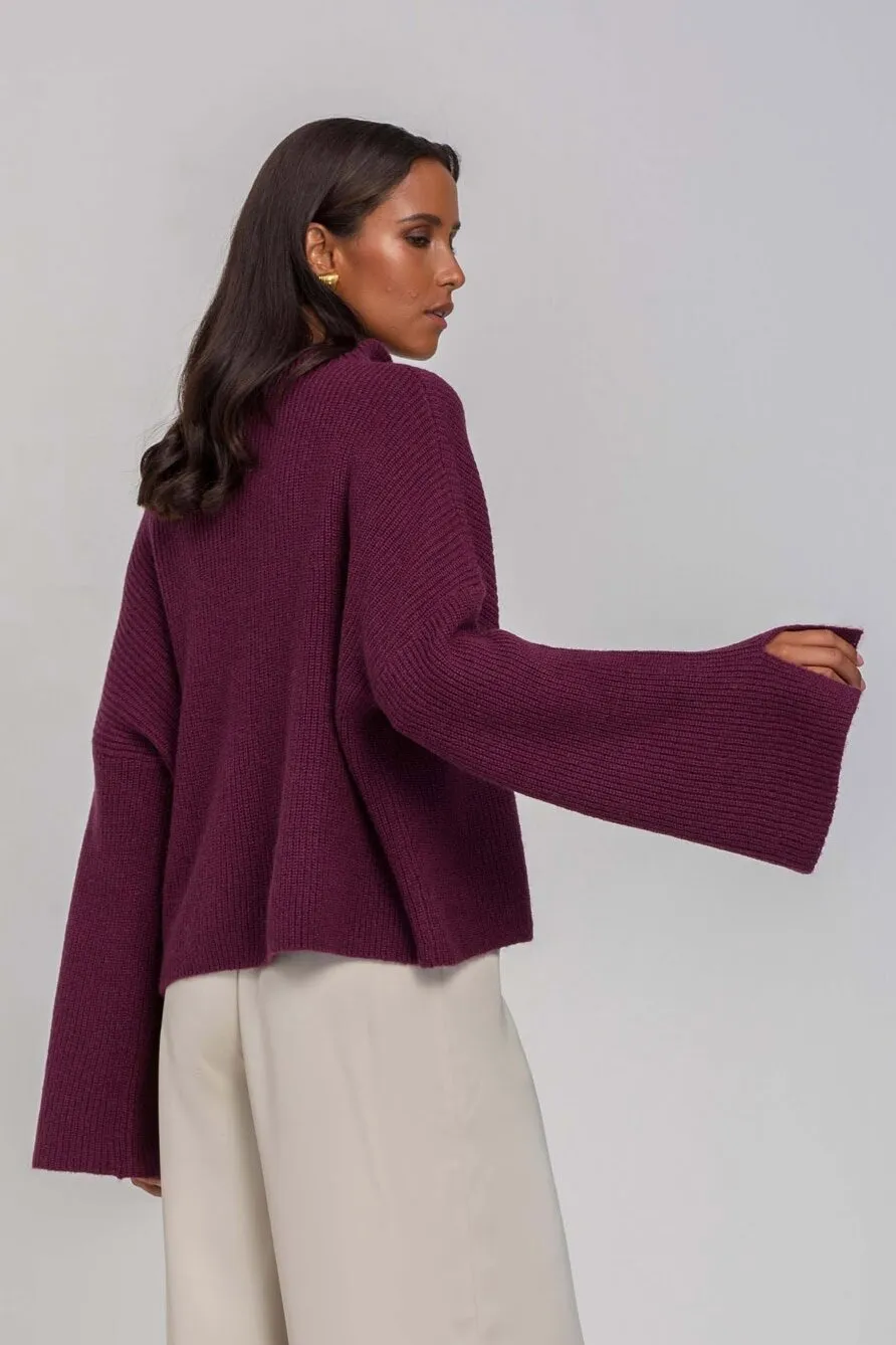 Blak United Allure Sweater - Plum