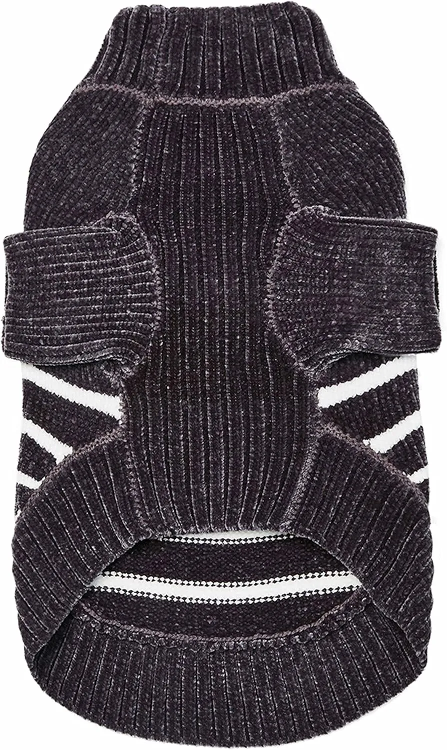 Blueberry Pet Grey Ultra Soft Dog Coat, Warm SM Coz Dog Fleece Sweater for Small Dogs, Winter