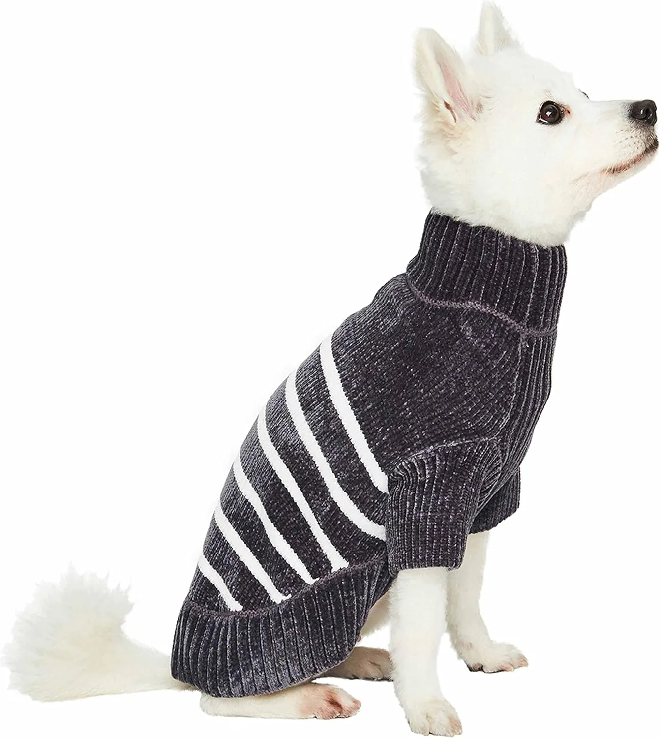 Blueberry Pet Grey Ultra Soft Dog Coat, Warm SM Coz Dog Fleece Sweater for Small Dogs, Winter