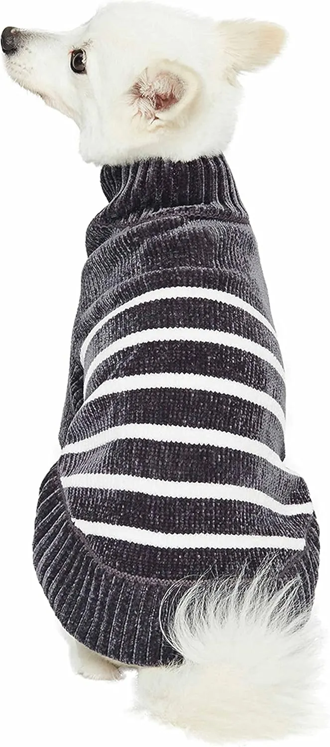 Blueberry Pet Grey Ultra Soft Dog Coat, Warm SM Coz Dog Fleece Sweater for Small Dogs, Winter