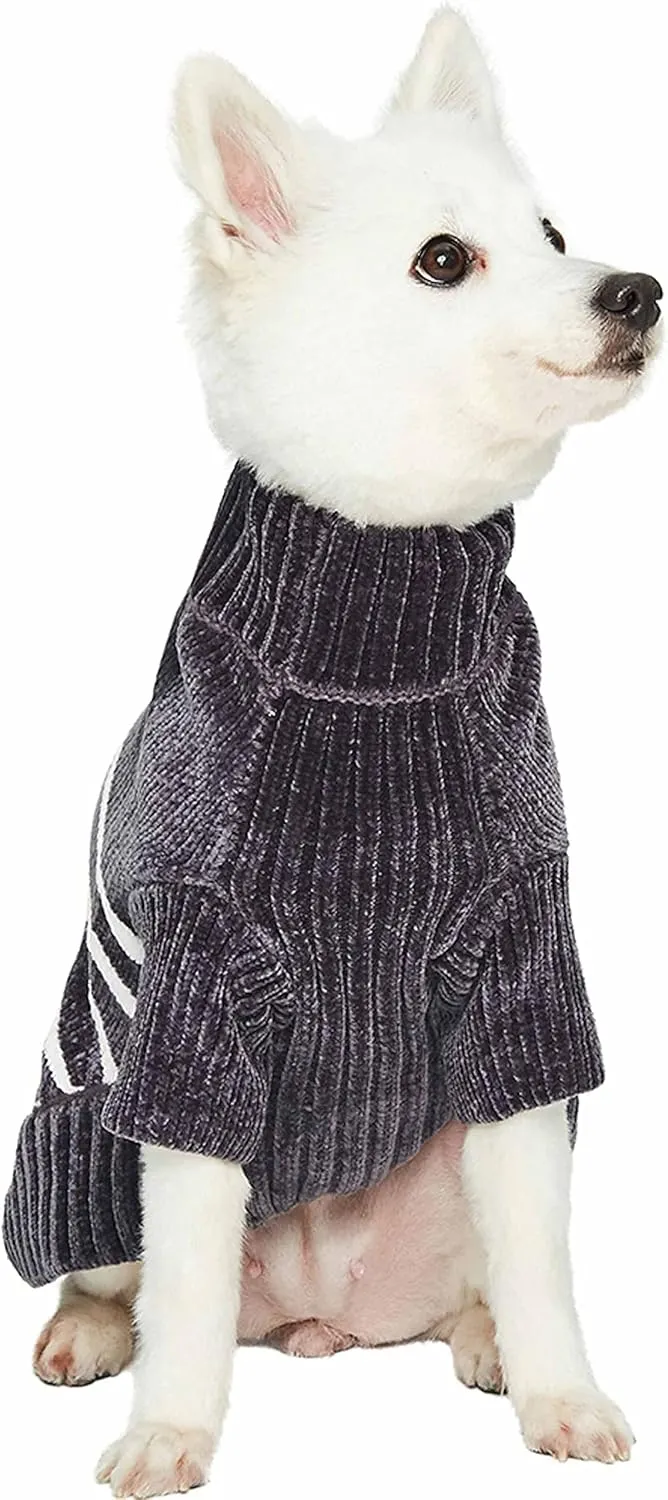 Blueberry Pet Grey Ultra Soft Dog Coat, Warm SM Coz Dog Fleece Sweater for Small Dogs, Winter