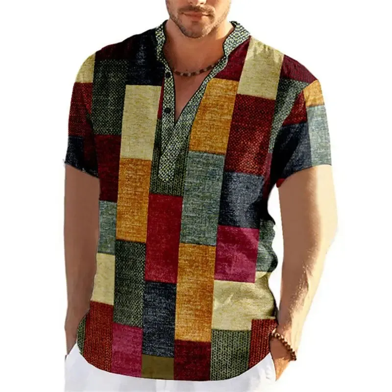Boho Patchwork Print Shirt