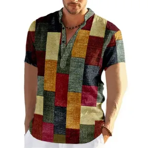 Boho Patchwork Print Shirt