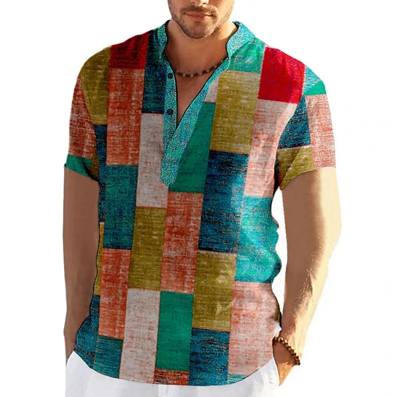 Boho Patchwork Print Shirt