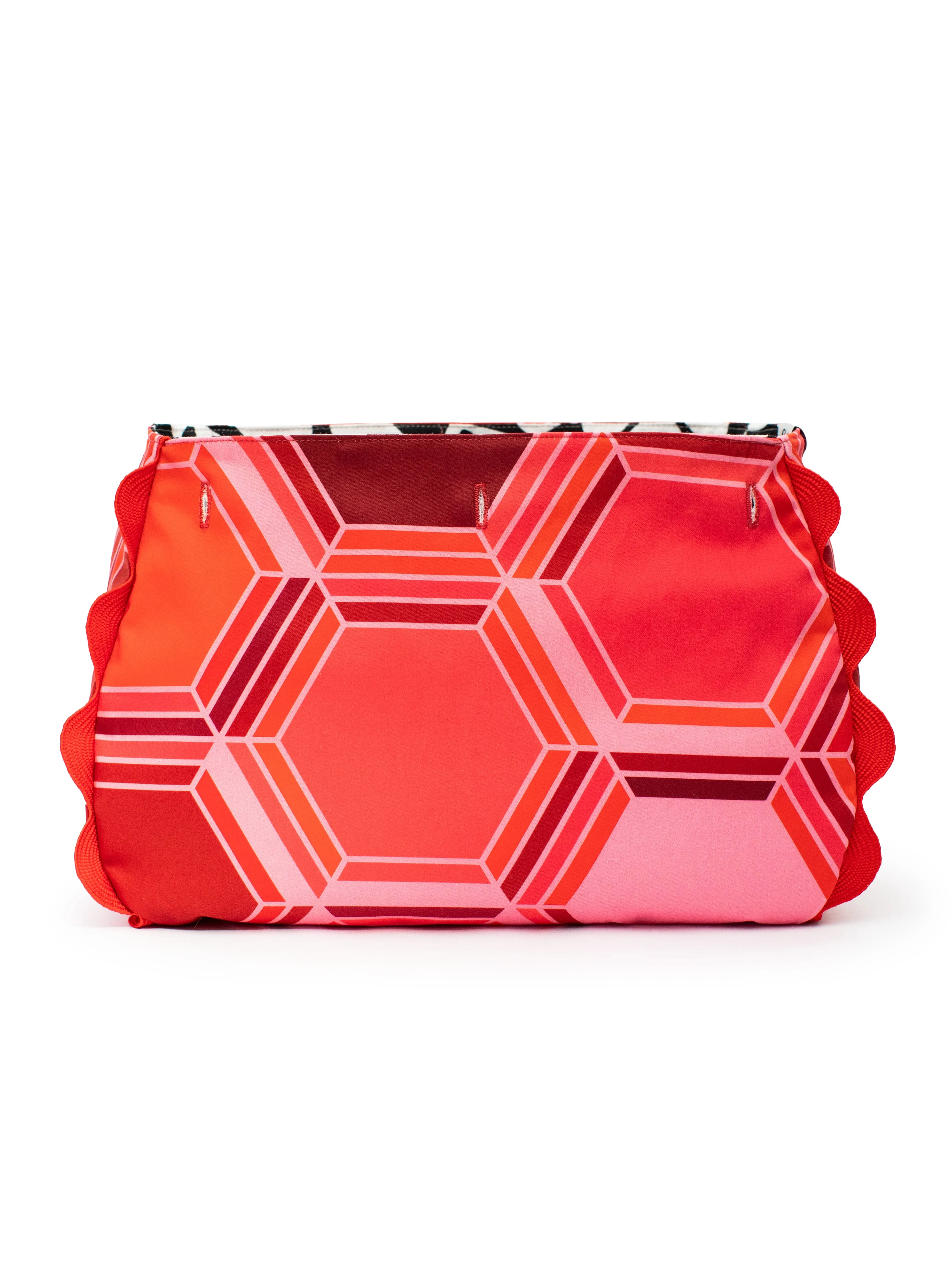 BONNIE cover Honeycomb Red & Fern Black and White