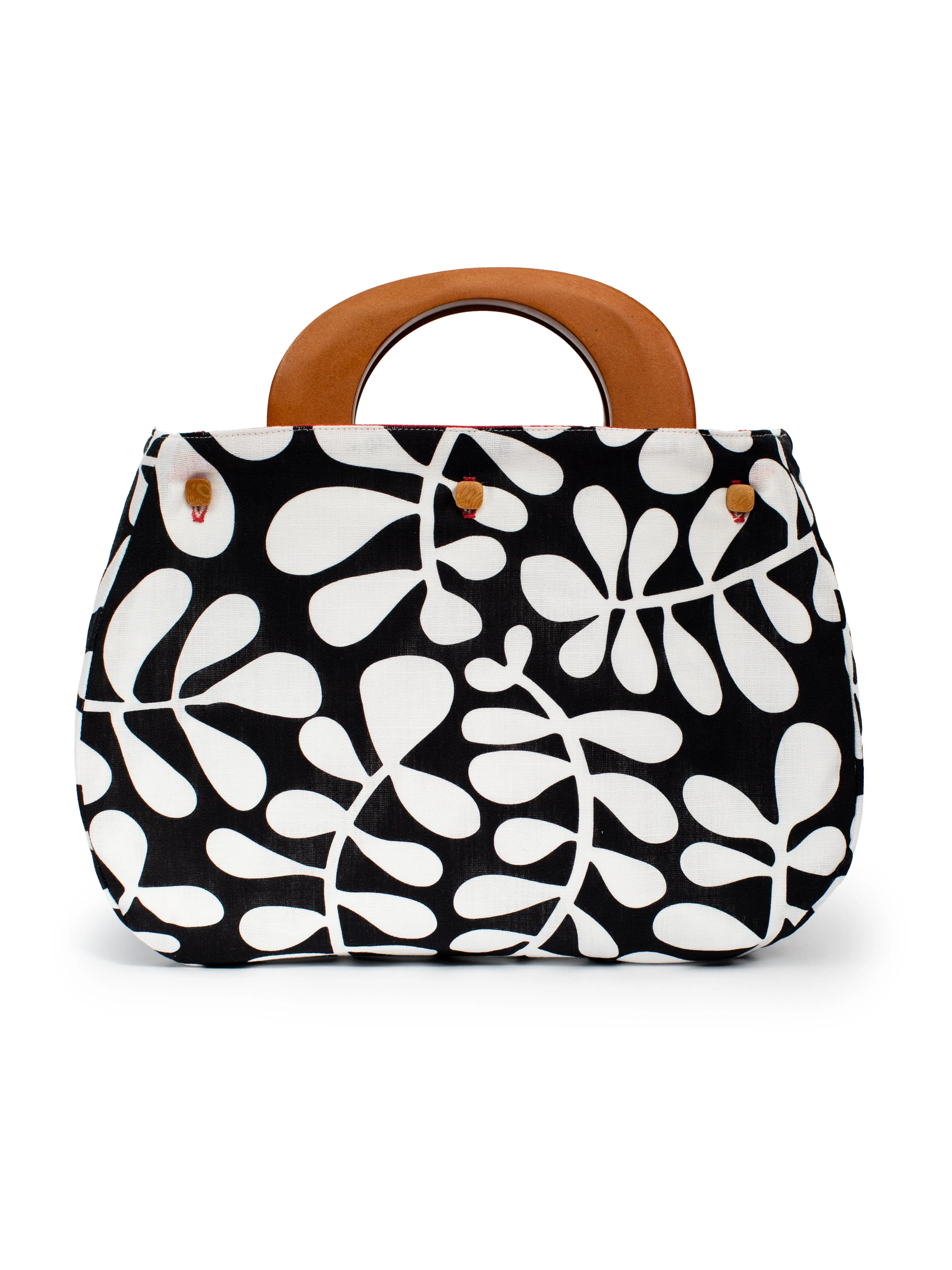 BONNIE cover Honeycomb Red & Fern Black and White