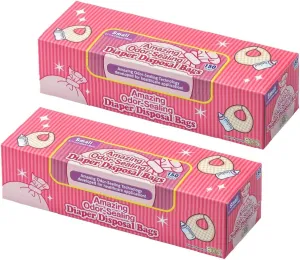 BOS Amazing Odor Sealing Baby Diaper Disposal Bags - Durable and Unscented [Size: S, Color: Pink] (150 count, Pack of 2) (300 Bags)