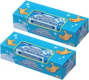 BOS Amazing Odor Sealing Dog Poop Bags - Durable, Unscented [Size: L, Color: Light Blue] (60 Count, Pack of 2) (120 Bags)