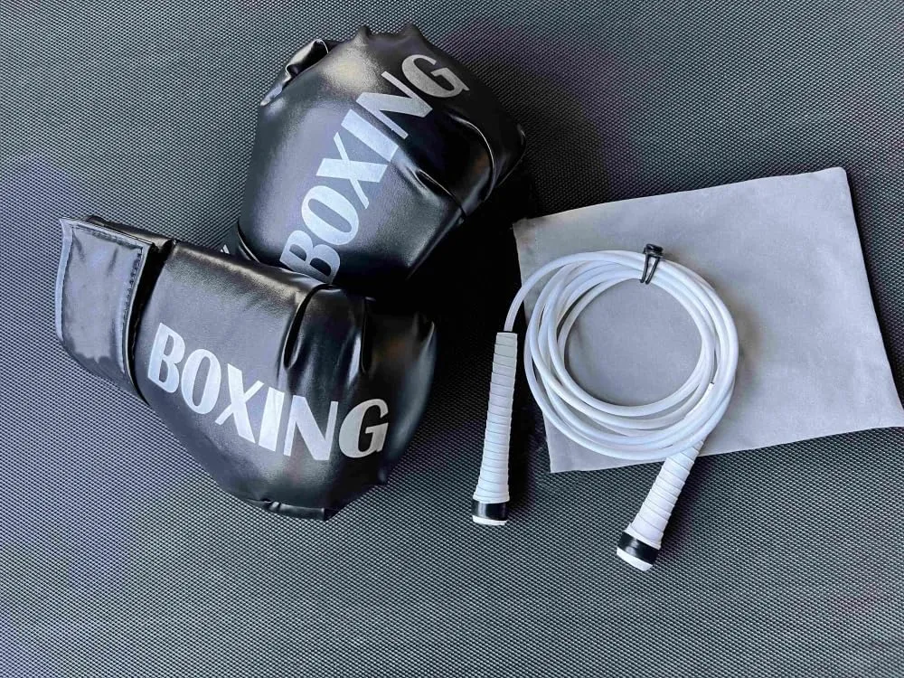 Boxing Jump Rope - Tangle-Free, 16% Heavier than Regular PVC Ropes, Adjustable Length, Hand-Wrapped Anti-Slip Grip Band Included - Ideal Skipping Rope for Boxing Training