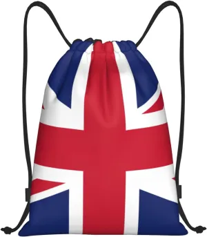 British flag Print Drawstring Bags,Gym Sport Sack Drawstring Bag Suitable for sport Swimming Travel.