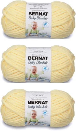 Bulk Buy: Bernat Baby Blanket Yarn (3-Pack) Baby Yellow 161103-3615