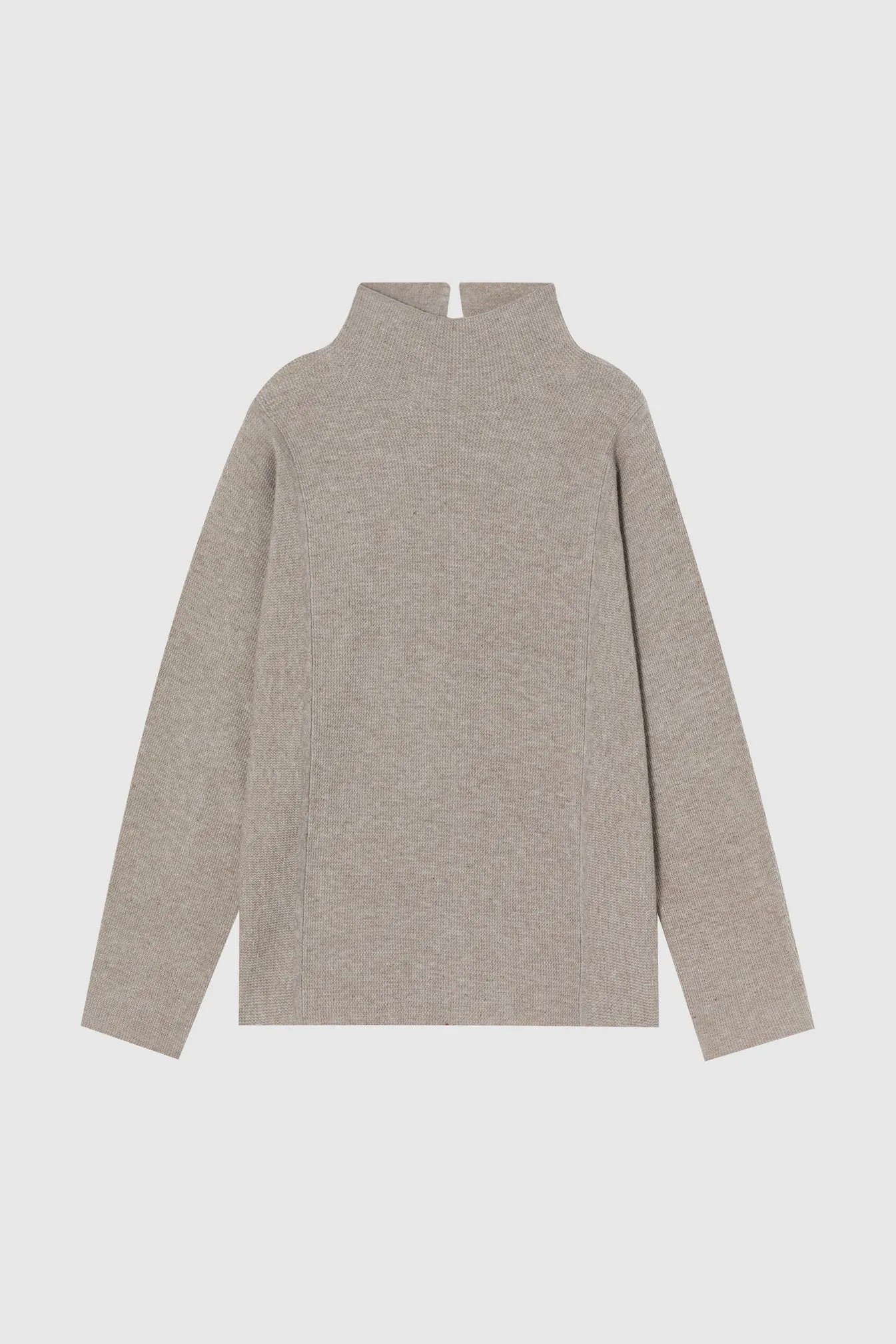 by DOE - Mock-Neck Woven Knit Sweater