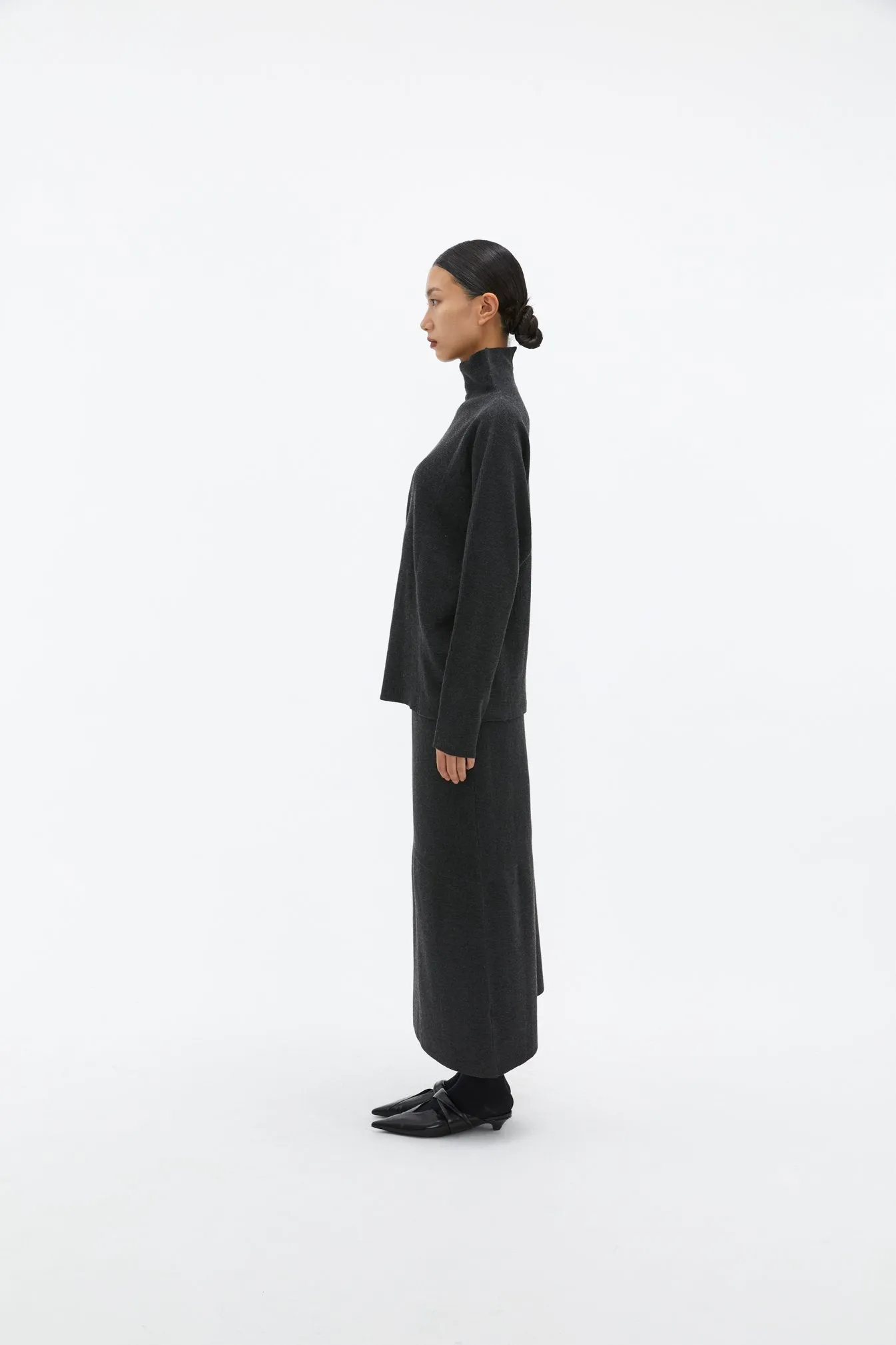 by DOE - Mock-Neck Woven Knit Sweater