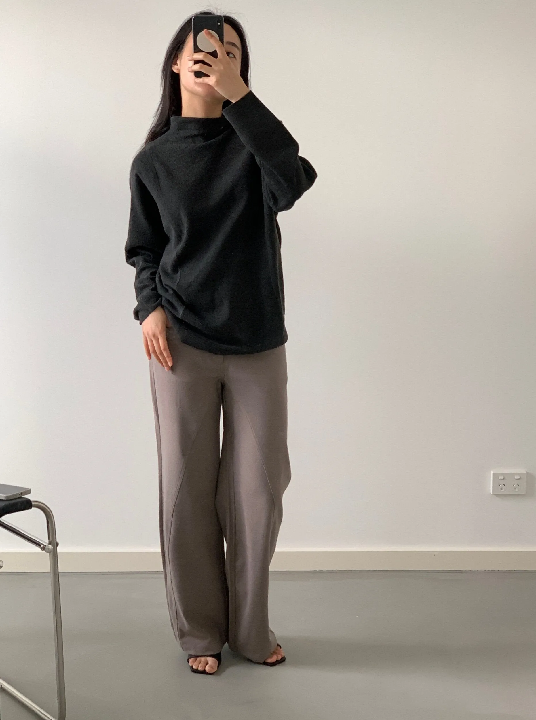 by DOE - Mock-Neck Woven Knit Sweater