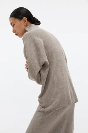 by DOE - Mock-Neck Woven Knit Sweater
