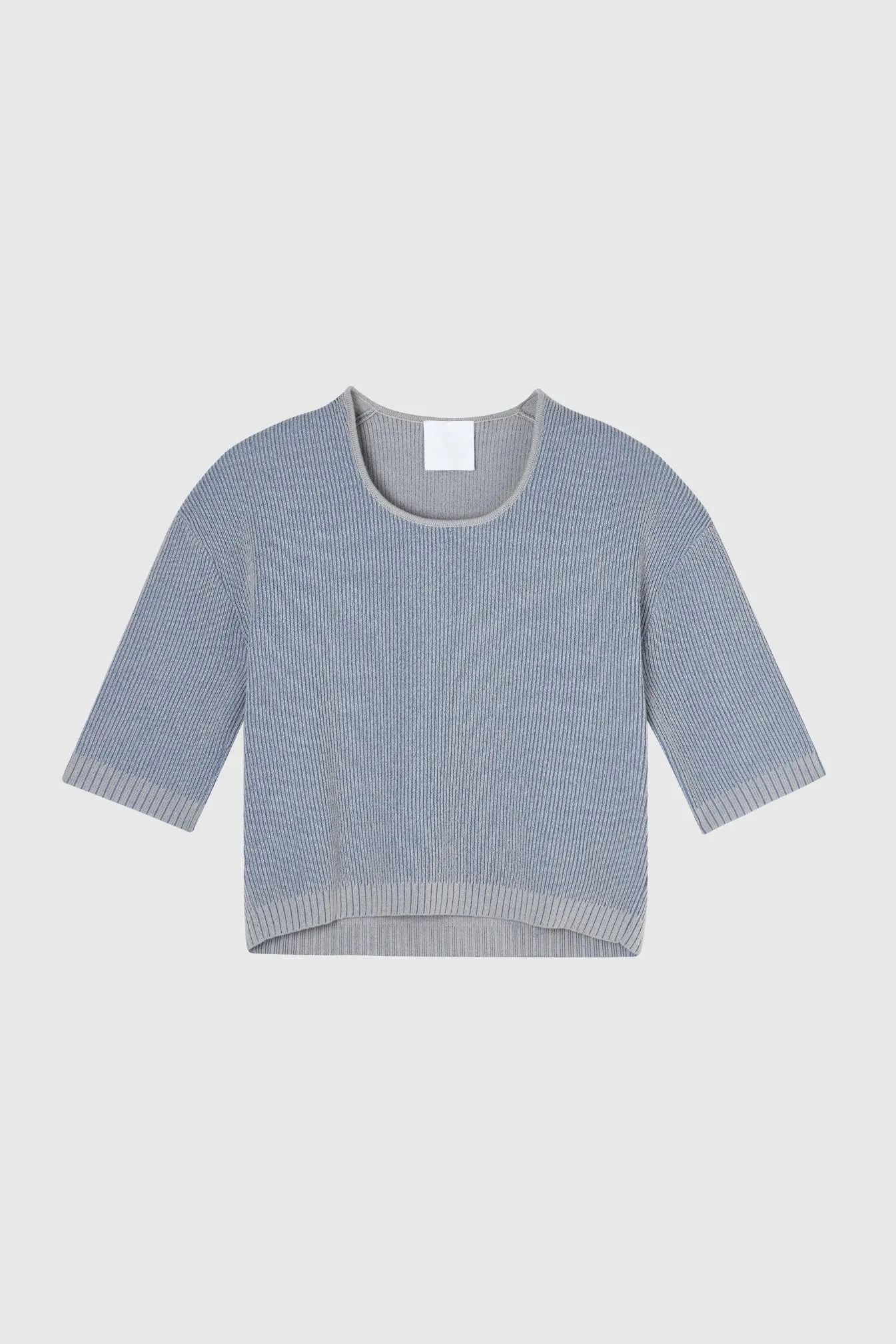 by DOE - Square-neck Mixed Knit Top