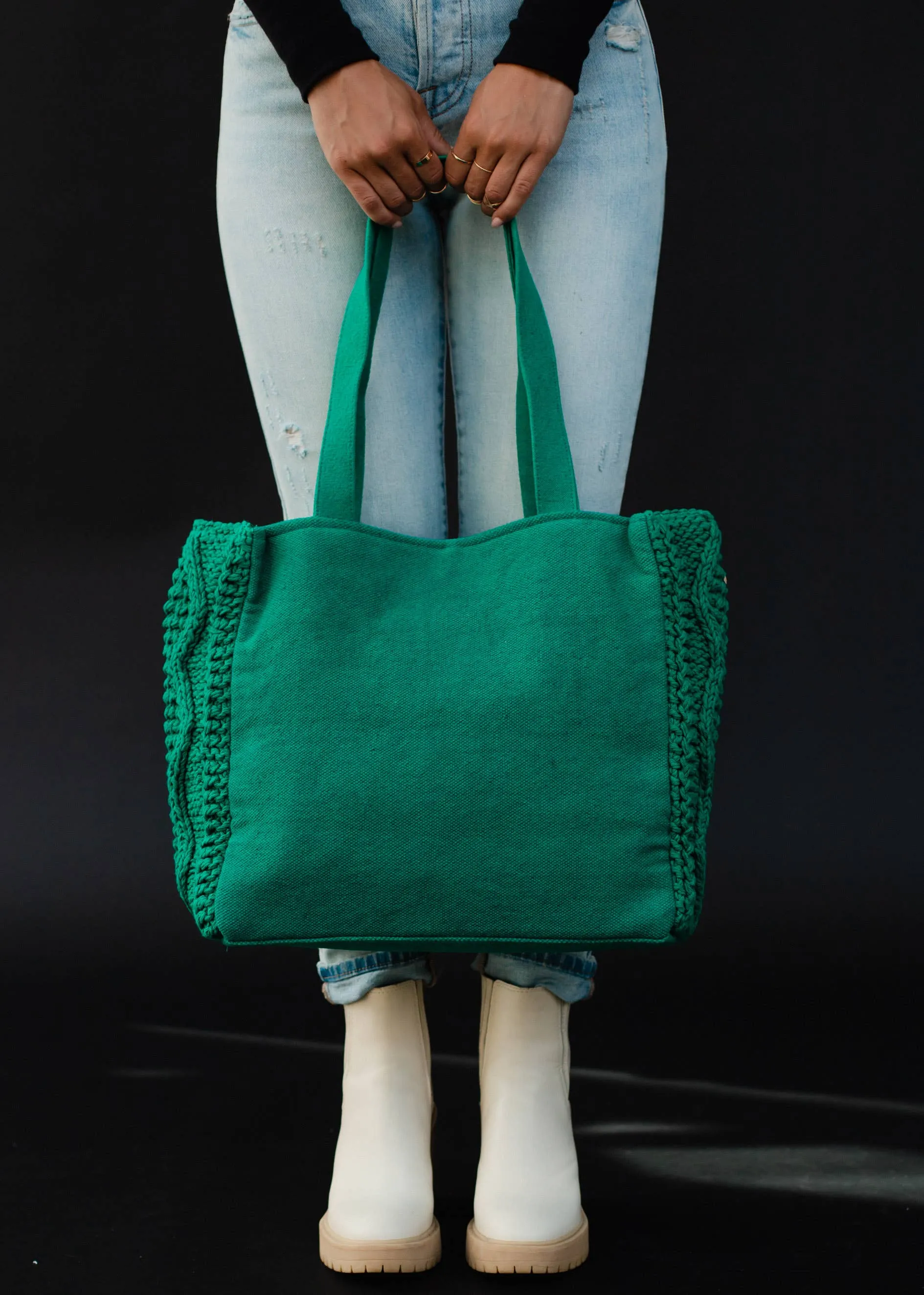Cable Knit Tote | Multiple Color Options