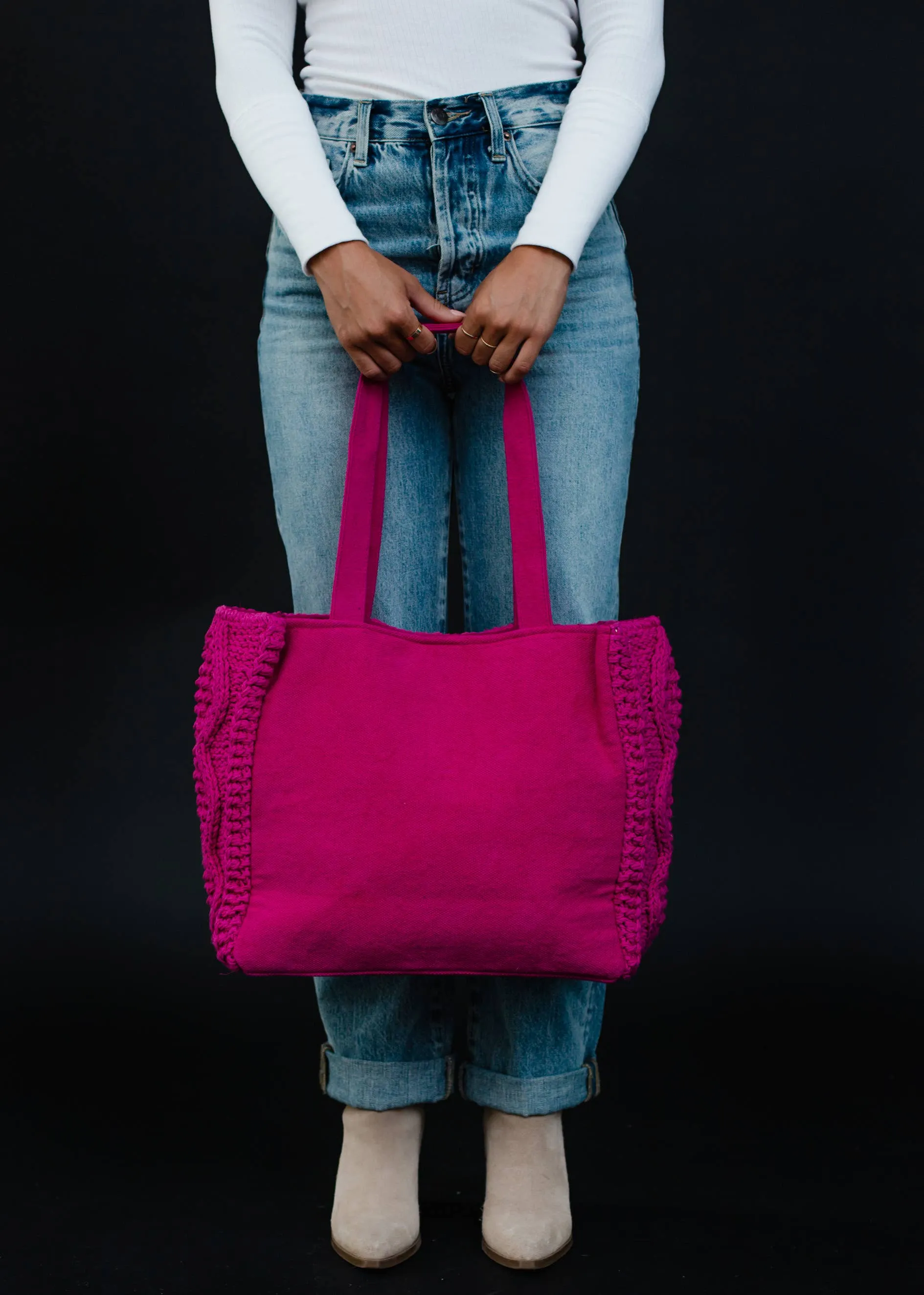 Cable Knit Tote | Multiple Color Options