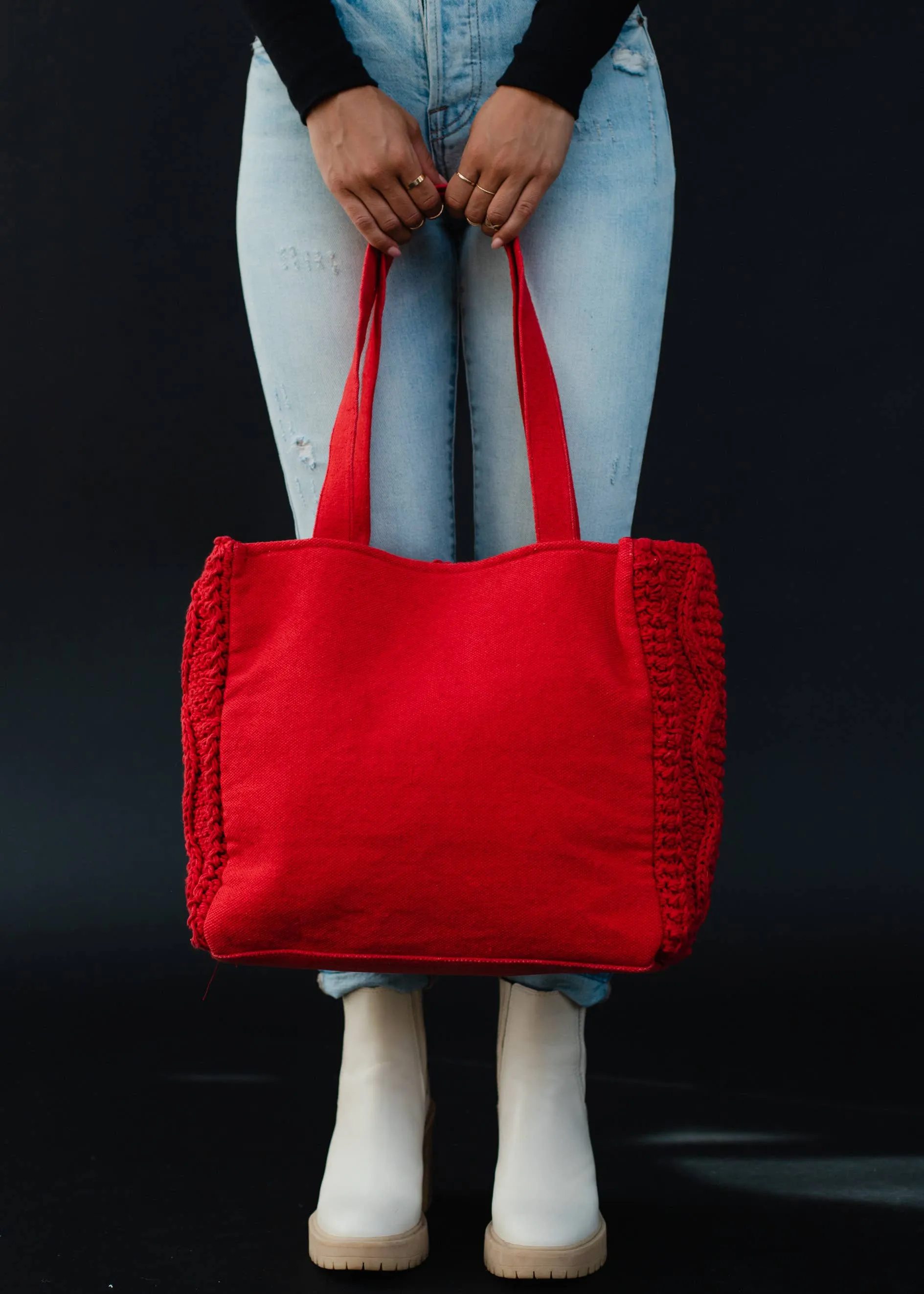 Cable Knit Tote | Multiple Color Options