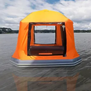 Camping Tent Outdoor Lake Inflatable Floating Tent for Calm Waters Quick Setup Fishing Raft Boat