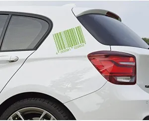 Cardesign Sticker - Code - neon Green - 37x24cm