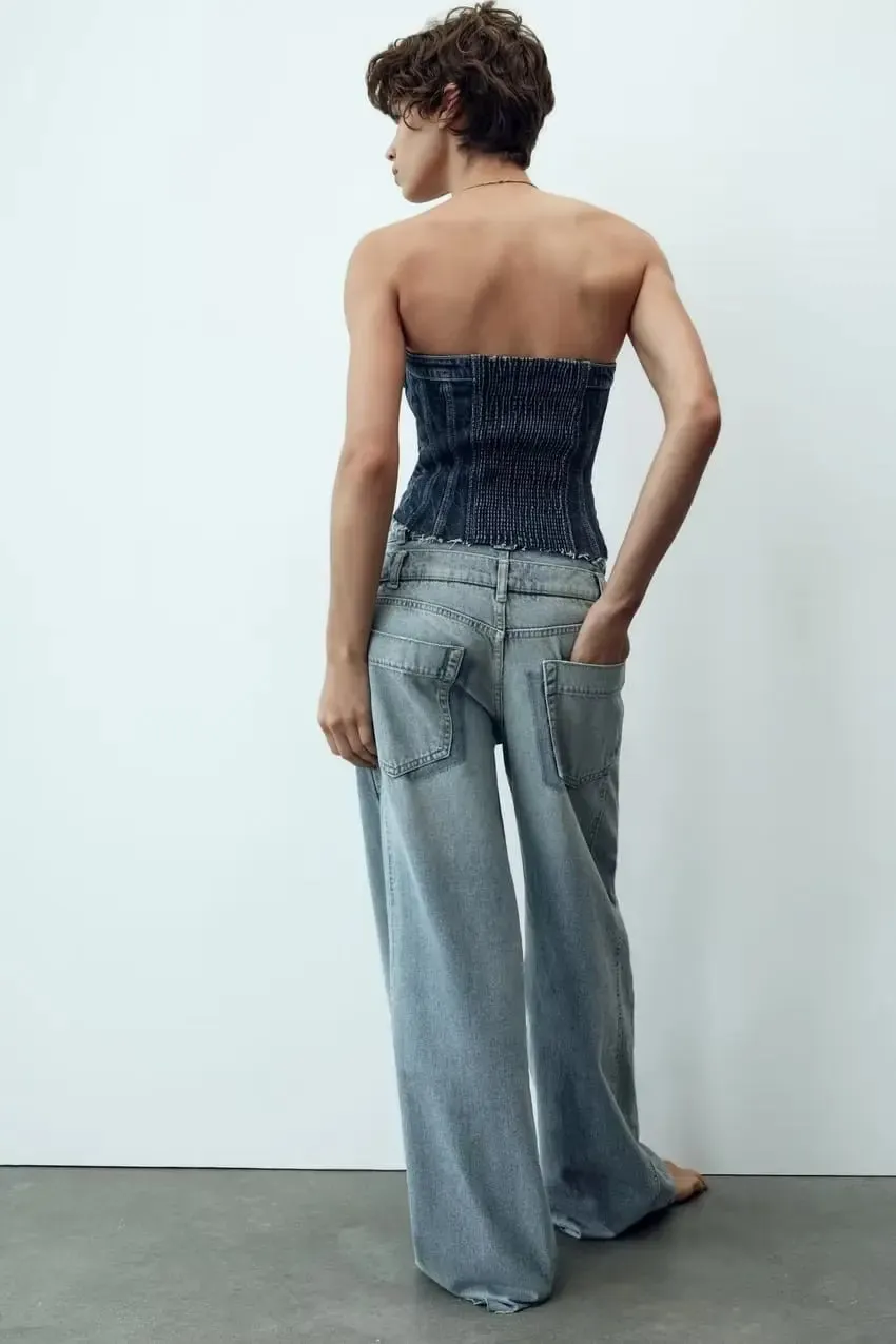 Casual Streetwear Patchwork Bliss Denim