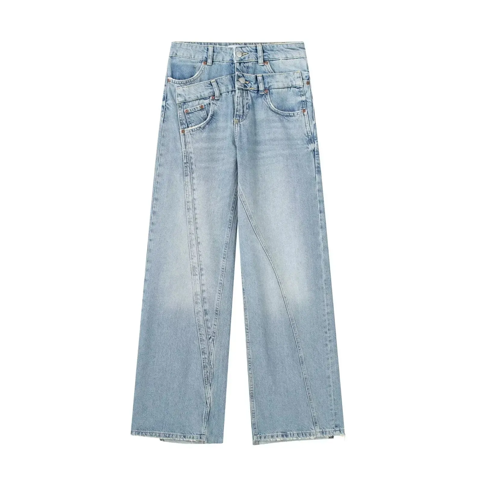 Casual Streetwear Patchwork Bliss Denim