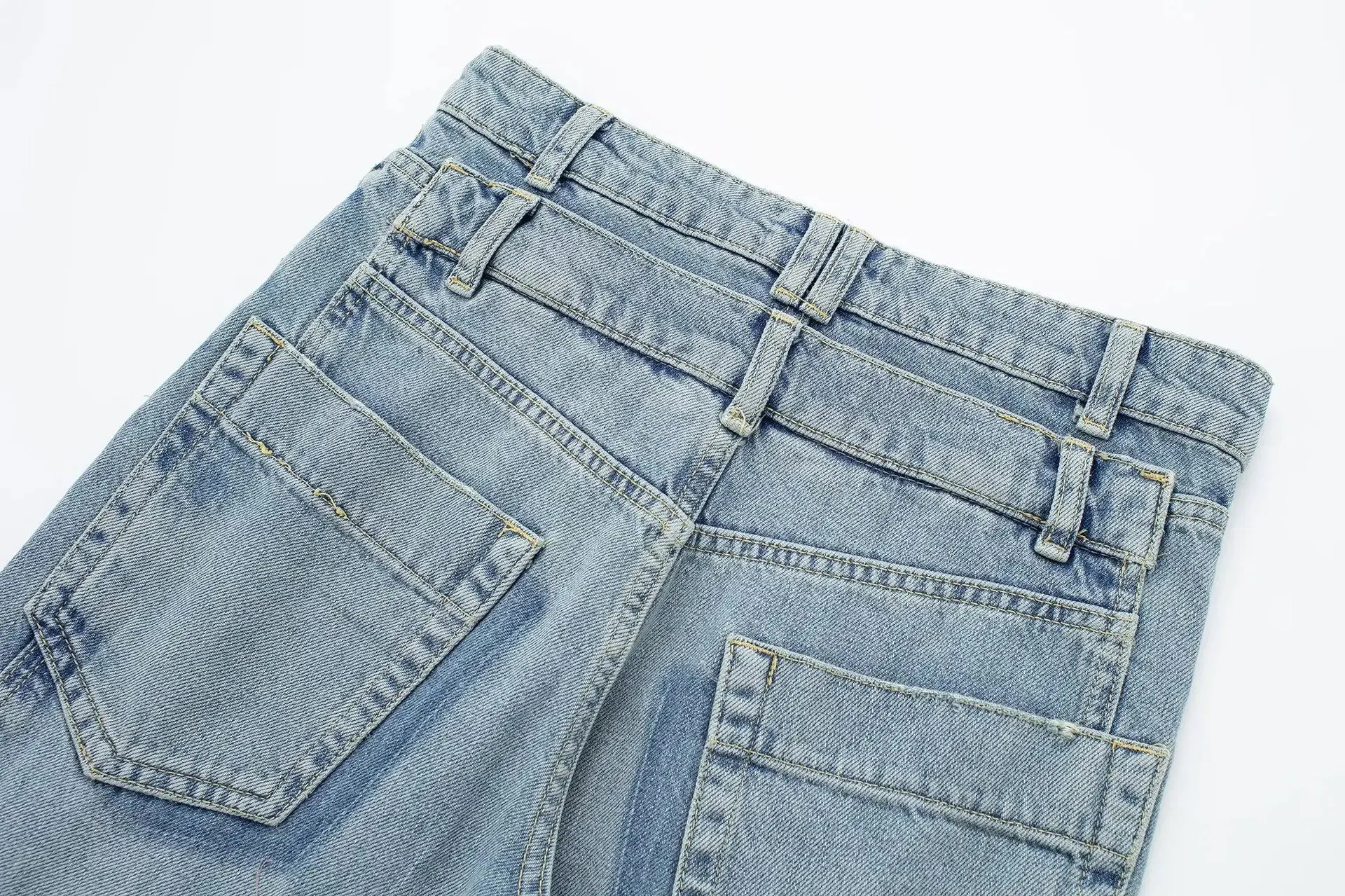 Casual Streetwear Patchwork Bliss Denim