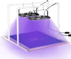 Caydo 2PCS 50W LED UV Screen Printing Light Exposure Unit with Light Stands, Cable Ties, Exposure Unit for Screen Printing and Cyanotypes
