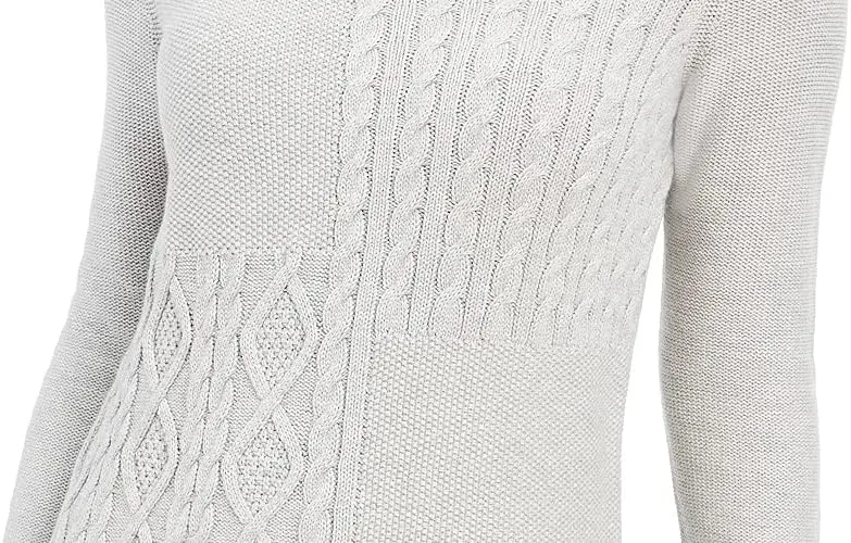 Charter Club Womens Patchwork Stitch Pullover Sweater
