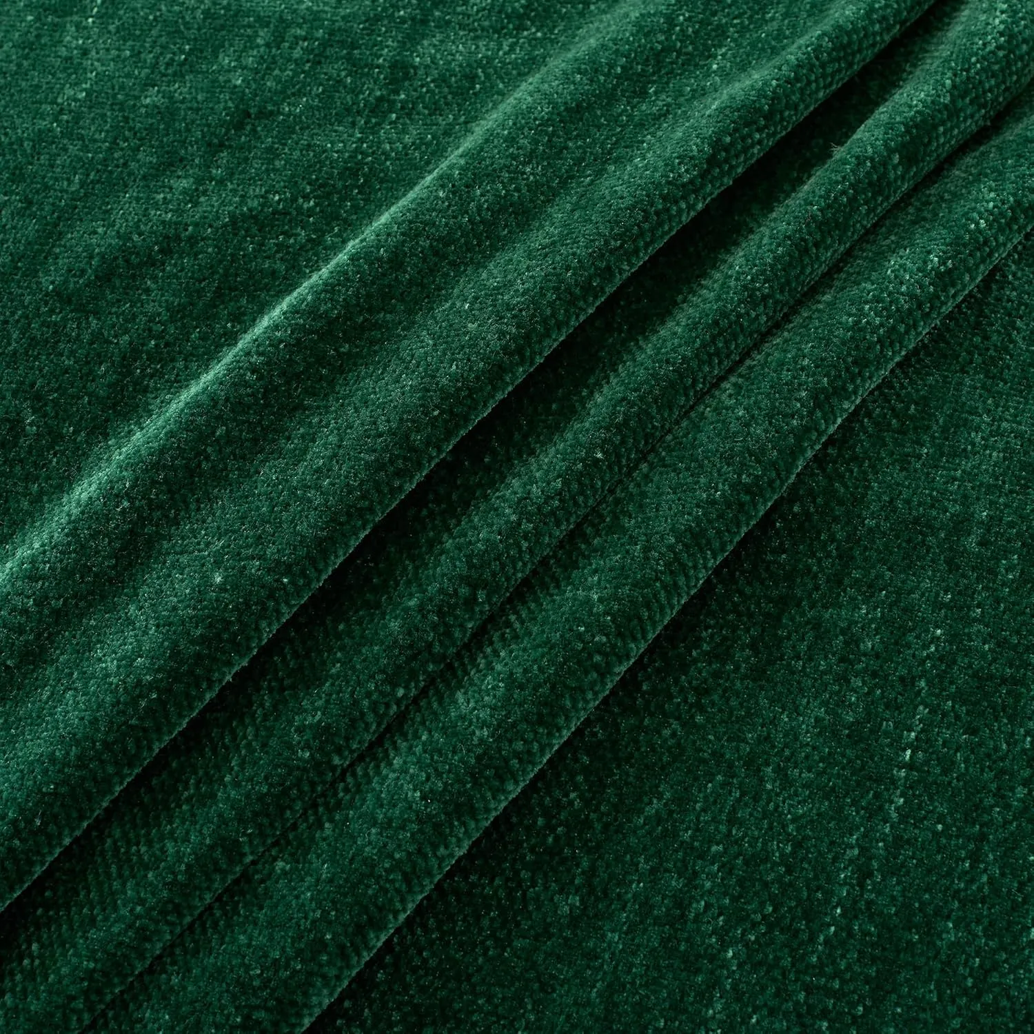 Chenille Throw Blanket for Couch with Tassels,50"X60" Soft Cozy Lightweight Knitted Boho Decorative Blankets for Bed and Sofa,Dark Green