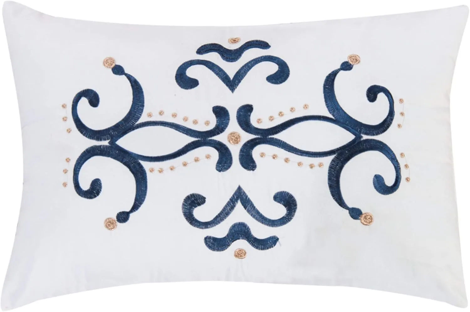 Chic Home Millennia 8 Piece Reversible Comforter Patchwork Bohemian Paisley Print Design Bed in a Bag-Sheet Set Pillowcases Decorative Pillow Shams Included, Queen, Blue