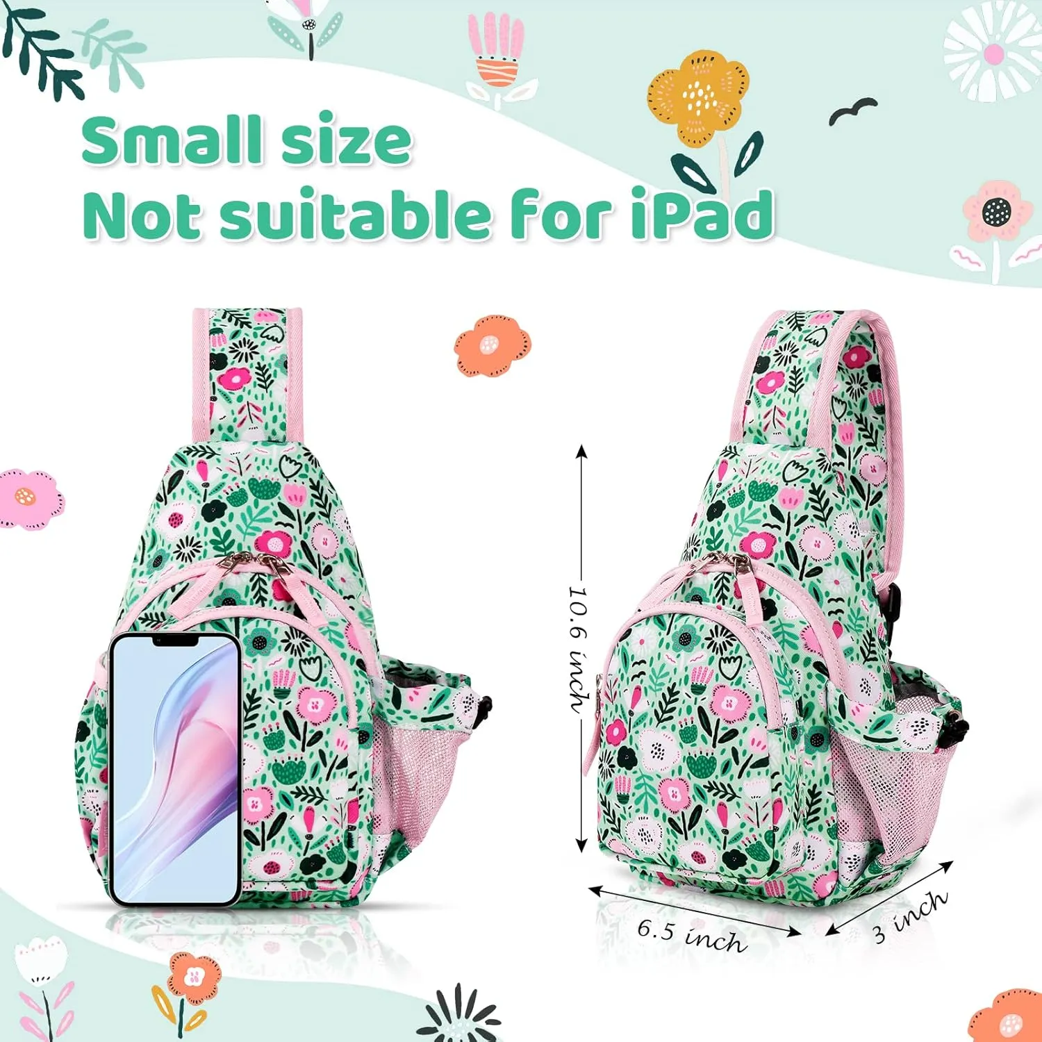 Choco Mocha Kids Sling Bags for Girls Crossbody Bag Girls Purses for Kids 8-10 10-12