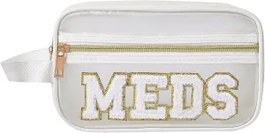 Clear Chenille Letter Makeup Bag，Transparent Waterproof Cosmetic Bag, Sunscreen Accessories Storage Organization