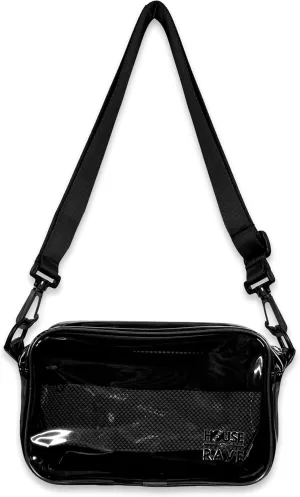 Clear Crossbody Bag - Neon Rave Bag - Clear Festival Bag for Women Men - Jelly Bag - Vegan Leather Carry Bag