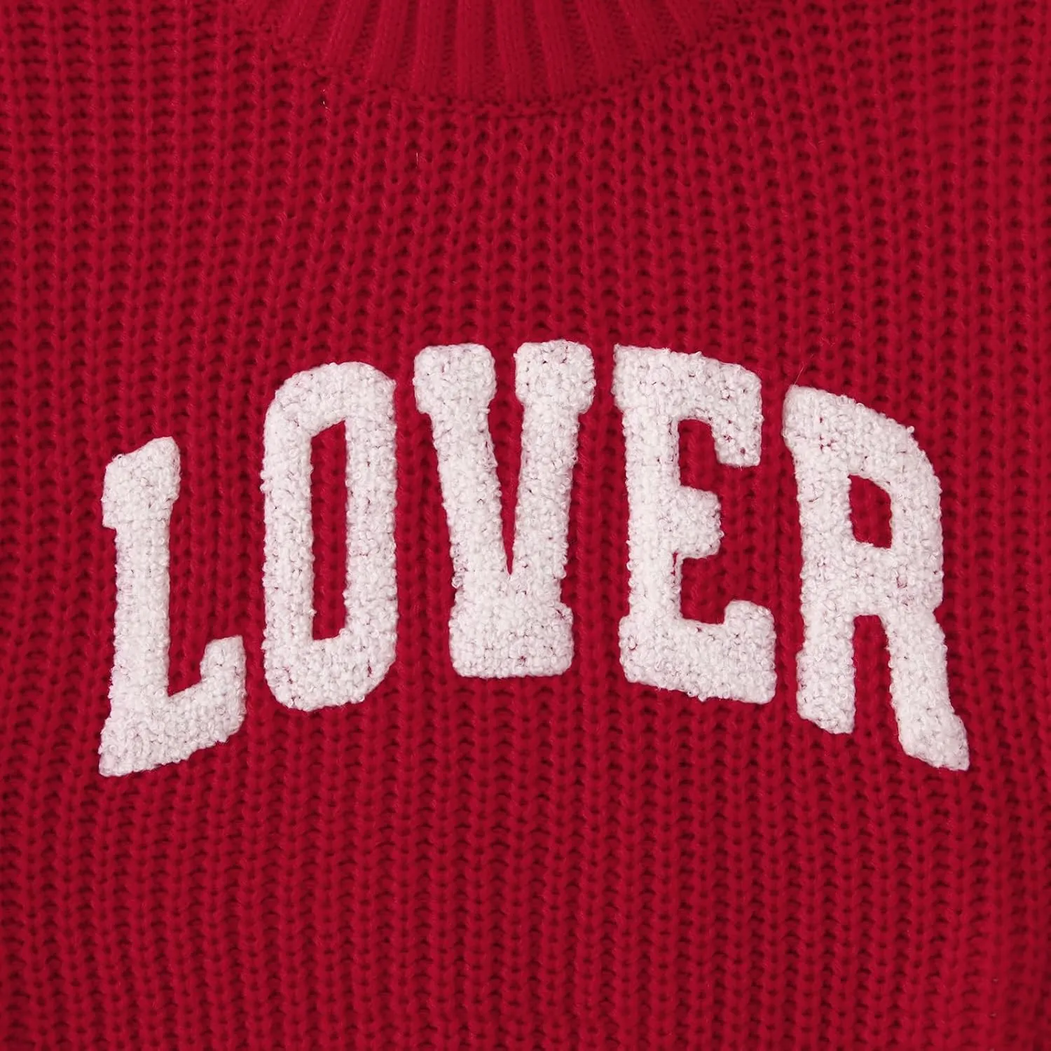 CM C&M WODRO Toddler Valentines Outfit Boy Girl Lover Embroidered Knit Sweater Kid Warm Crewneck Top Pullover Sweatshirt