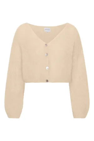 Cornelia Cropped Cardigan Almond