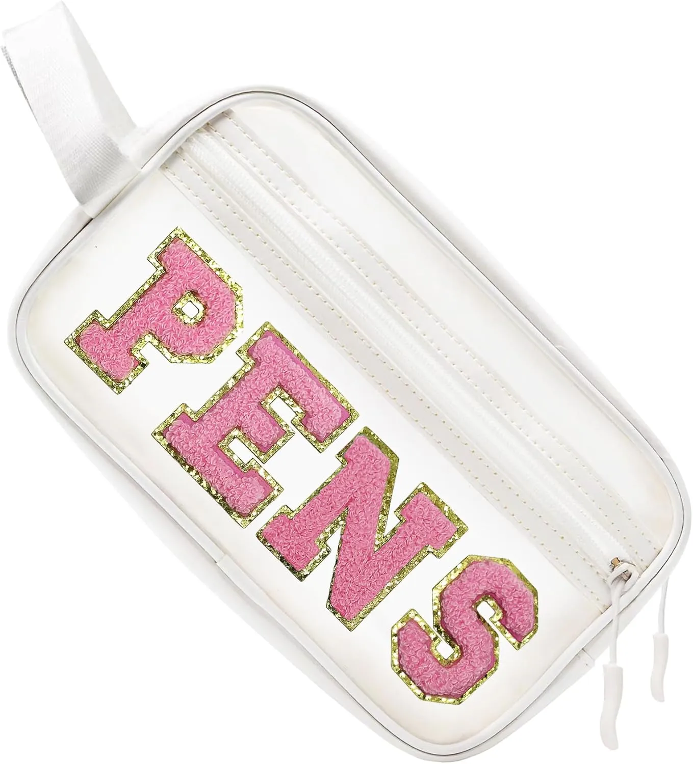 COSHAYSOO Clear PENS Makeup Bag for Women Lady Work Office Cosmetic Accessories Stuff Organizer