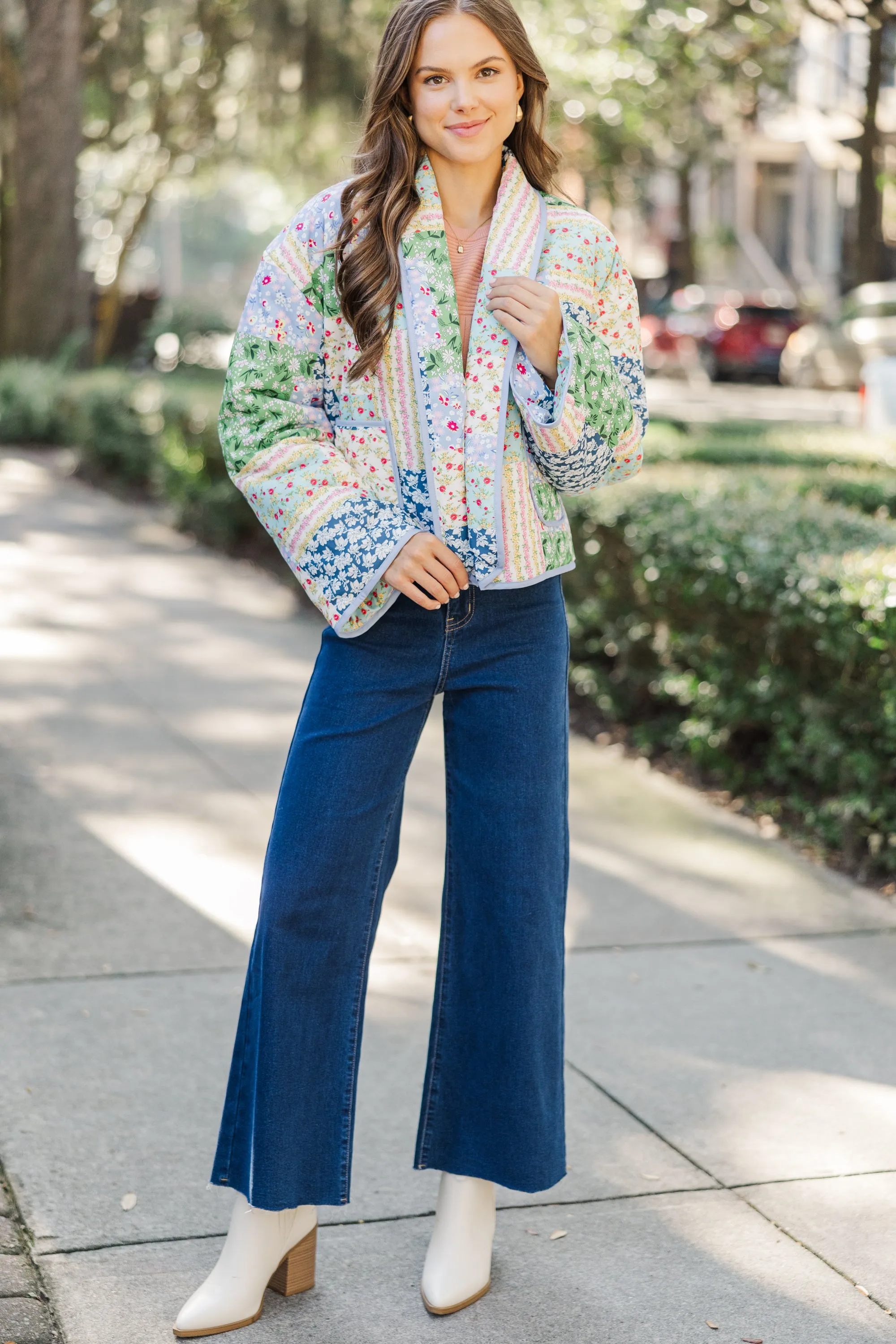 Cottage Dreaming Blue Patchwork Jacket