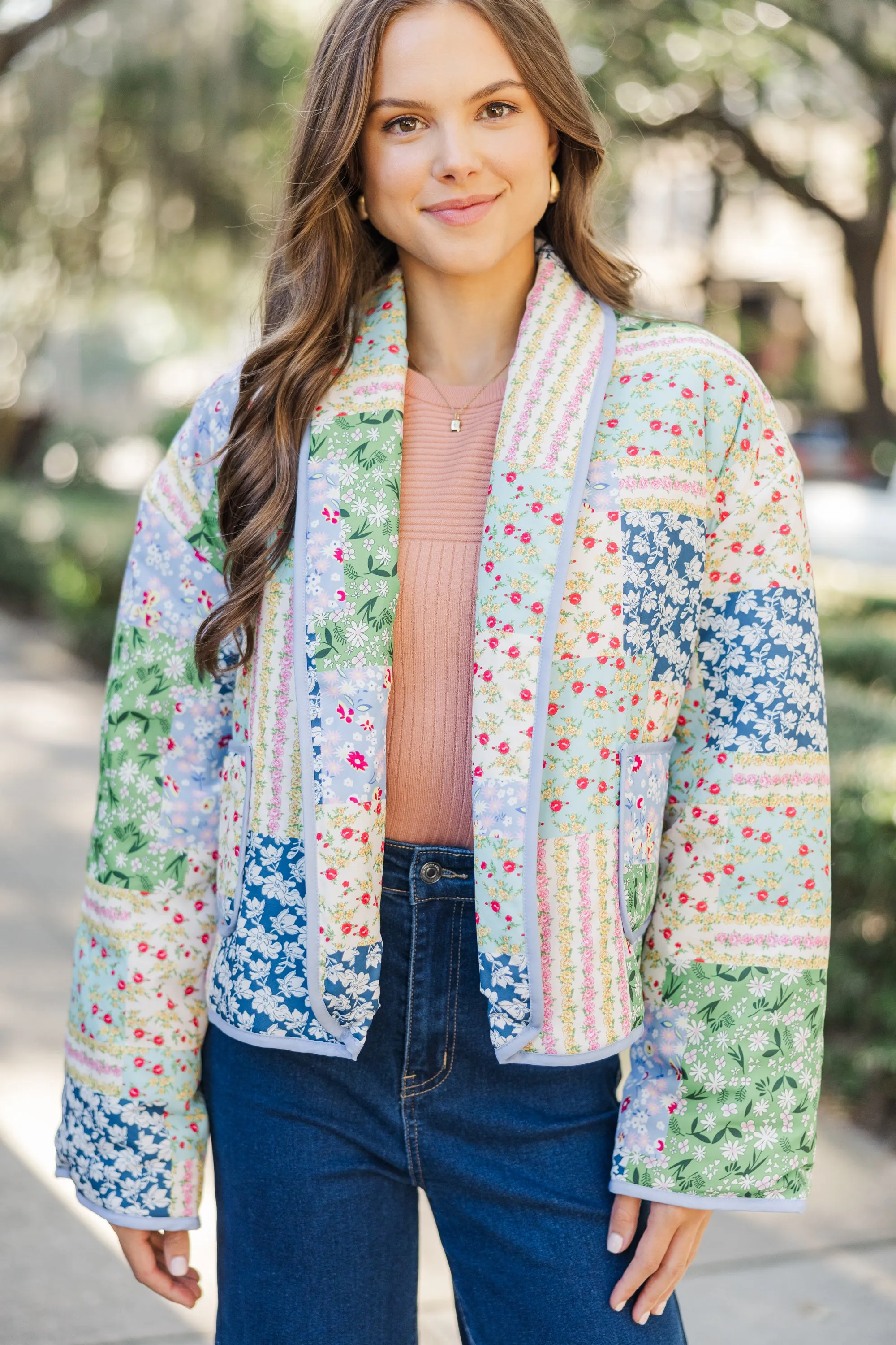 Cottage Dreaming Blue Patchwork Jacket