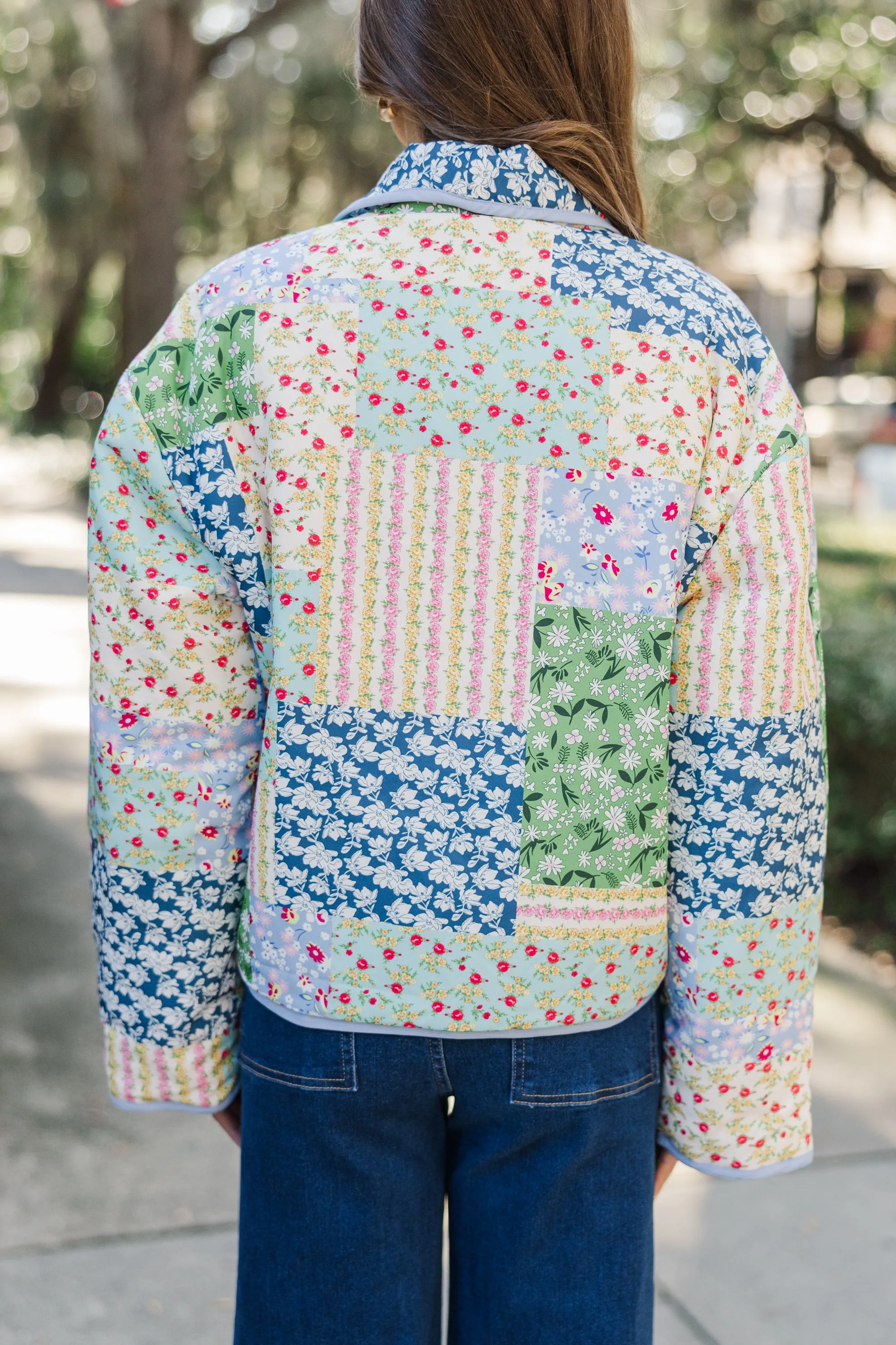 Cottage Dreaming Blue Patchwork Jacket